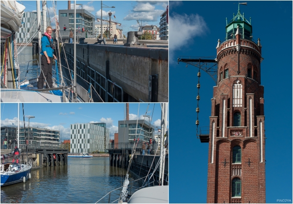 „Durch die Schleuse geht's in den neuen Hafen.“