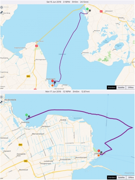 „in zwei Etappen von Makkum -> nach Enkhuizen“