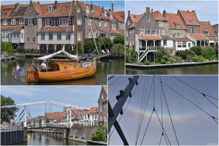 „Enkhuizen ist schon echt toll und zum Abschied gibt's noch einen merkwürdigen, »falschrummen« Regenbogen.“