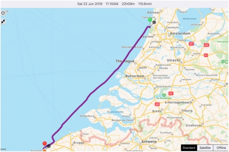 „von IJmuiden -> nach Nieuwpoort“