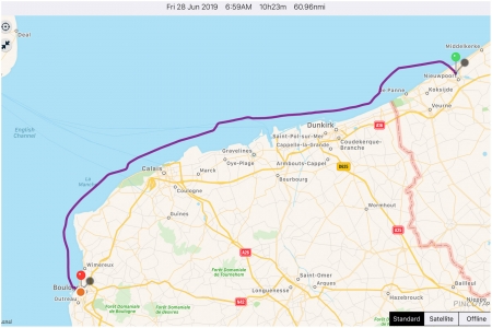 „von Nieuwpoort (B) -> nach Boulogne-sur-mer (F)“
