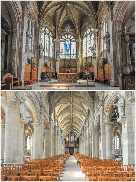 „Cathédrale Notre-Dame, aus den Trümmern wieder aufgebaut.“