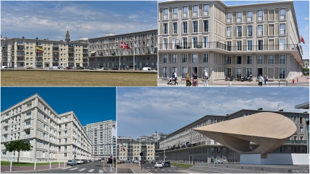 „Perrets Stadtarchitektur. Unten rechts etwas neuer die Skulptur vor dem Museum of Moder Art.“