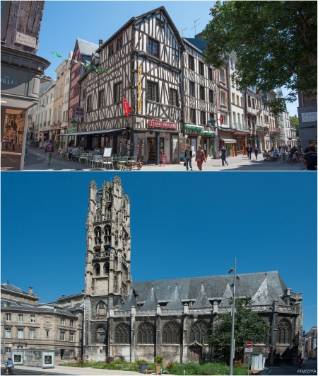 „…und noch mehr Altstadt mit einer Kirche, die hier namenlos bleiben soll, ohne ihr zu nahe zu treten, denn Rouen verfügt über unzählige Kirchen.“
