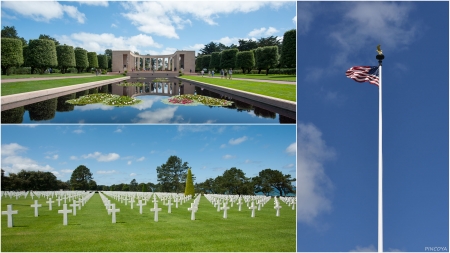 „Auf dem Friedhof II. Die Kreuze sind keine abstrakten Symbole, jedes Kreuz enthält auf seiner Rückseite den Namen, Geburtsort und Lebensdaten des Soldaten, der hier für die Freiheit gefallen ist.