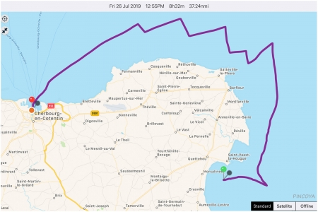 „von Saint-Vaast-la-Hougue -> nach Cherbourg“