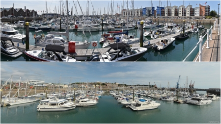 „Kleiner Panoramablick über den Hafen von St. Helier“