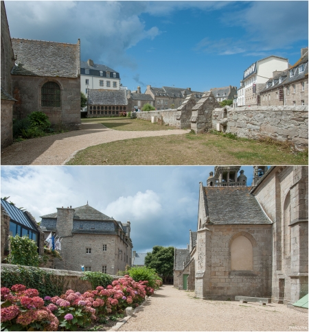 „Der Hof der Eglise Notre-Dame de Kroas Batz“