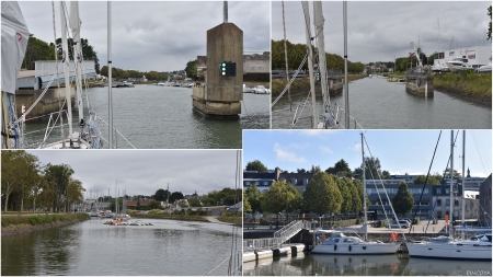 „Einfahrt nach Vannes, aber das Bild unseres kuscheligen Liegeplatzes ist erst vom nächsten Tag, … wetterbedingt ? ?“