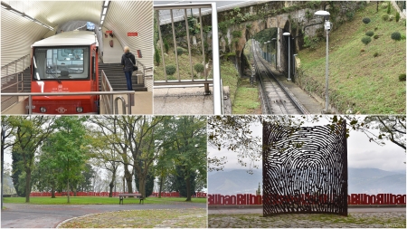 „Mit der zahnlosen Zahnradbahn, denn sie ist eine Standseilbahn, fahren wir in die Wolken über Bilbao!“