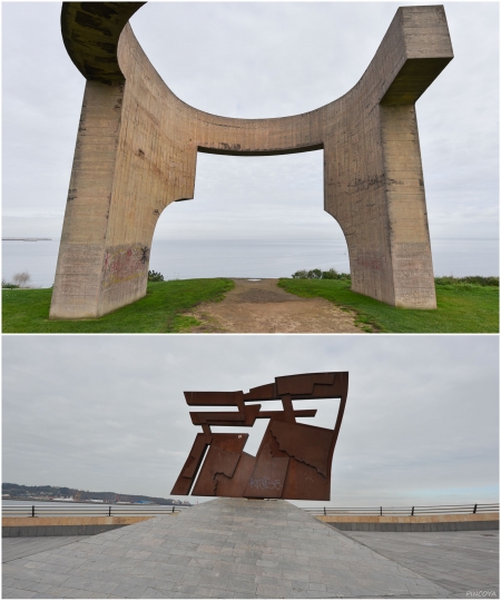 „Hafenkunst in Gijón.“