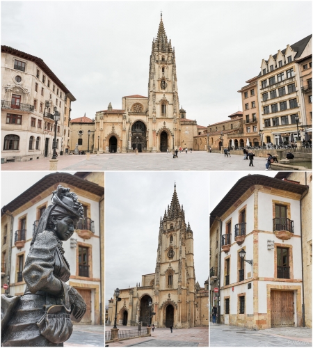 „Vor der Kathedrale von Oviedo.“