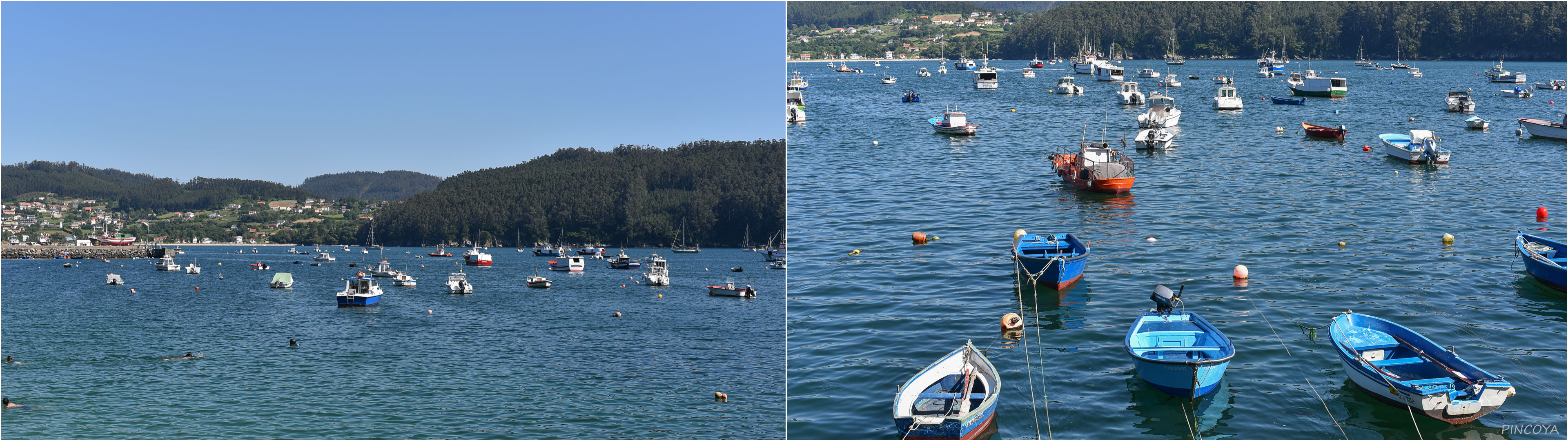 „Cedeira-Hafen unter der verfallenen Burg“