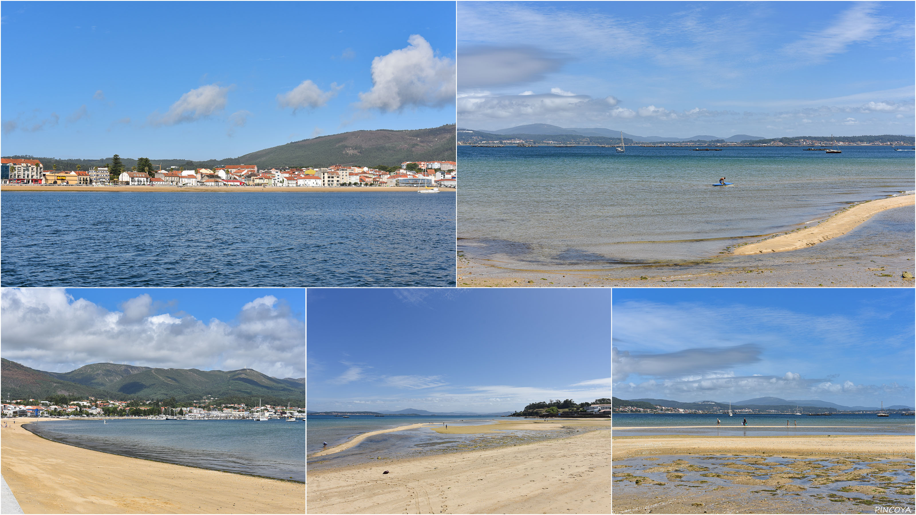 „Sommerspaziergang am Strand von A Proba do Caramiñal.“