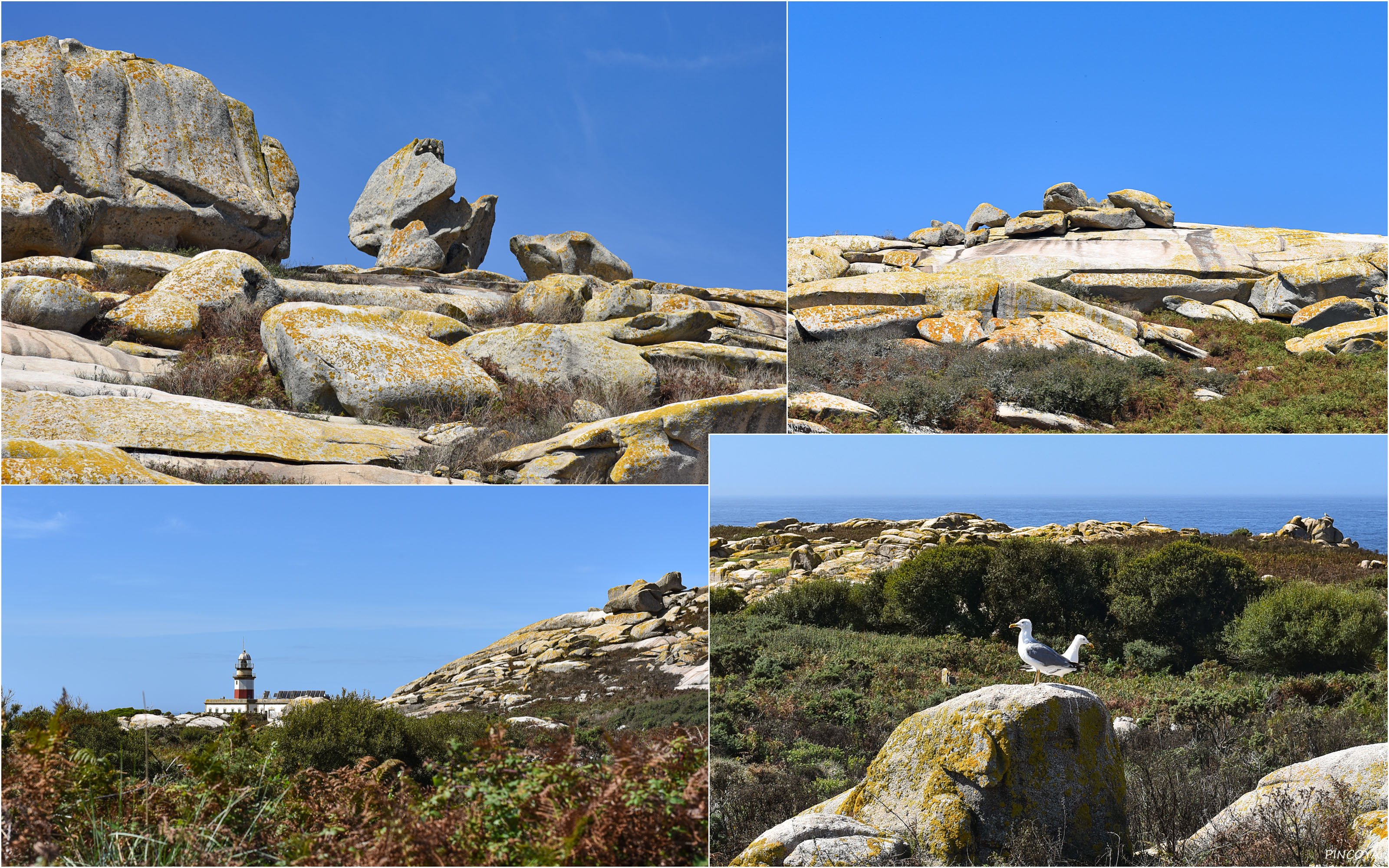 „Die Felsen und der Leuchtturm der Isla Sálvora. Wir machen viel zu viele Photos von den Felsen, das wissen wir, aber trotzdem ist es toll.“