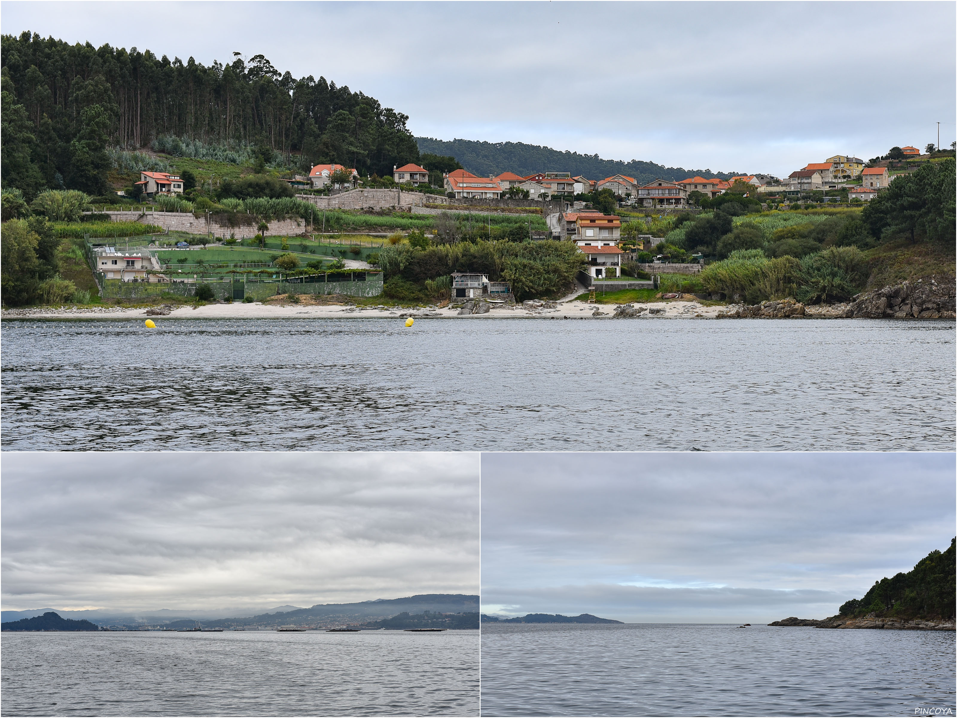 „Vor dem Playa de Agra im Ría de Pontevedra“