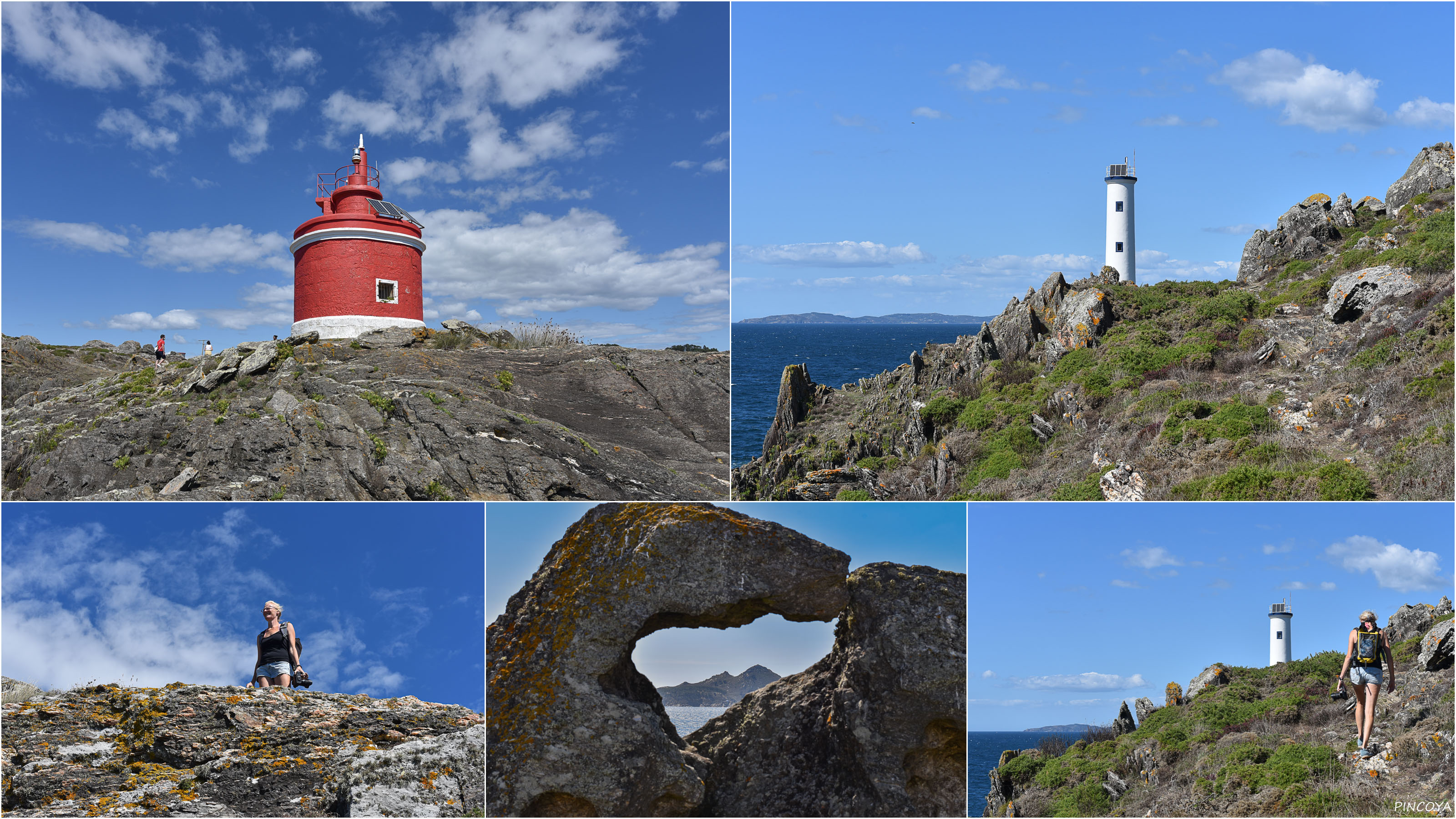 „Der Faro de Punta Robaleira und der Faro de Cabo Home“