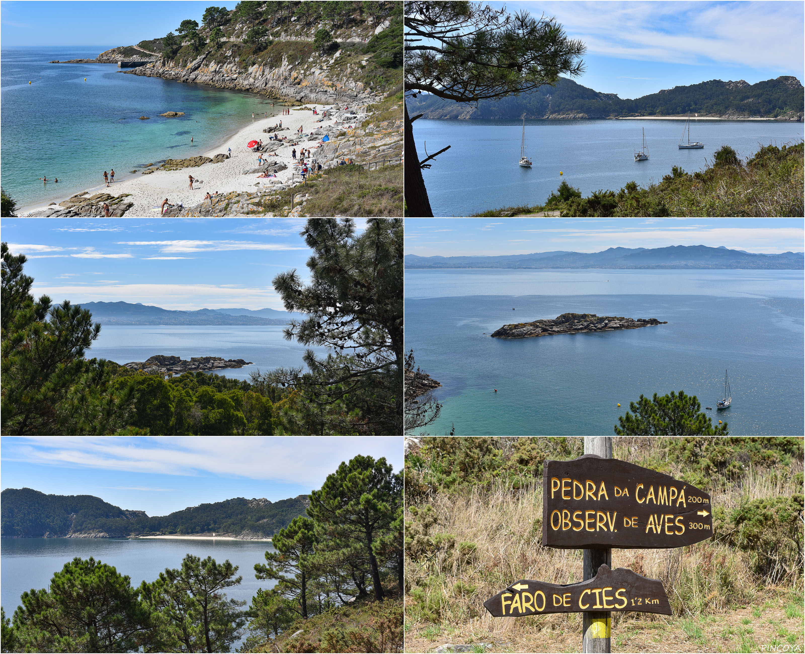 „Ausblicke vom Weg zum Faro de Islas Cies“