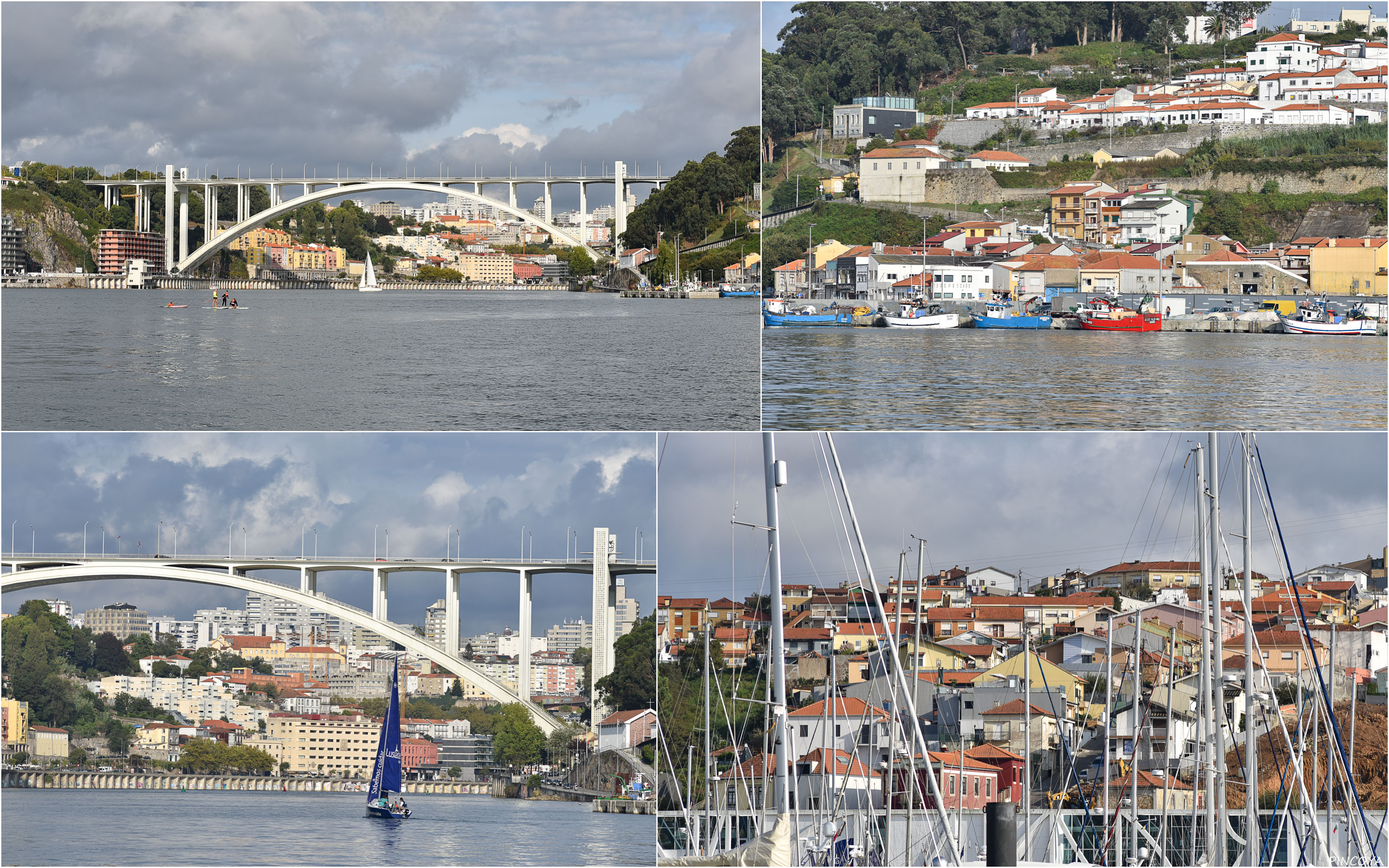„Zurück auf dem Ankerplatz vor der Douro Marina“