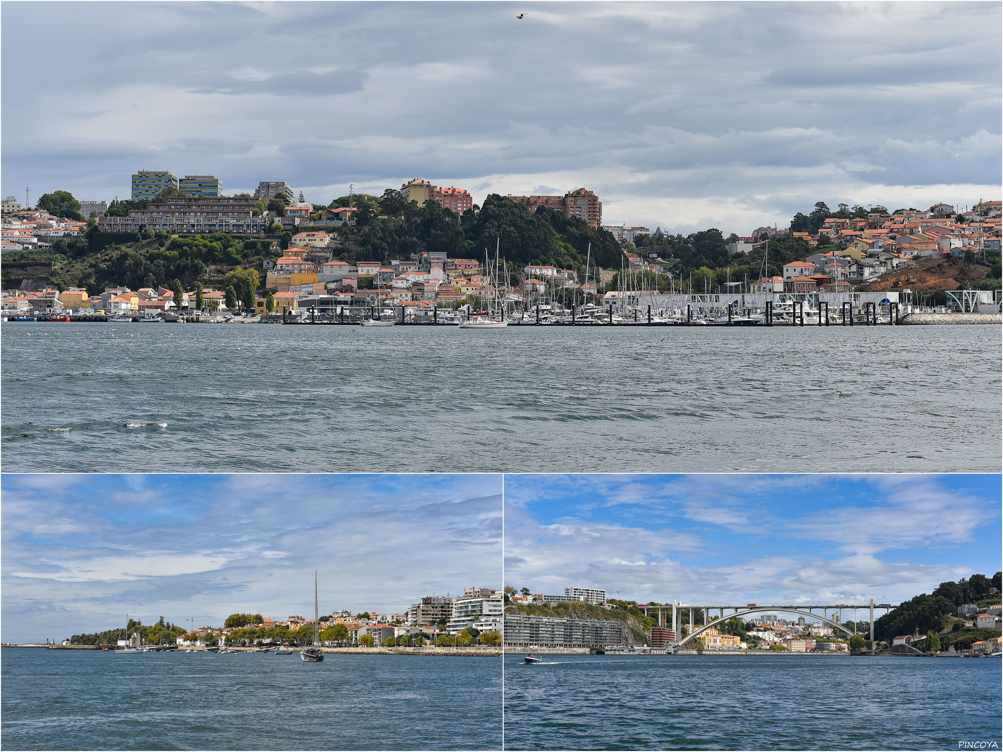 „Vor der Douro Marina und unten links schon mal ein Blick auf unseren nächsten Ankerplatz“