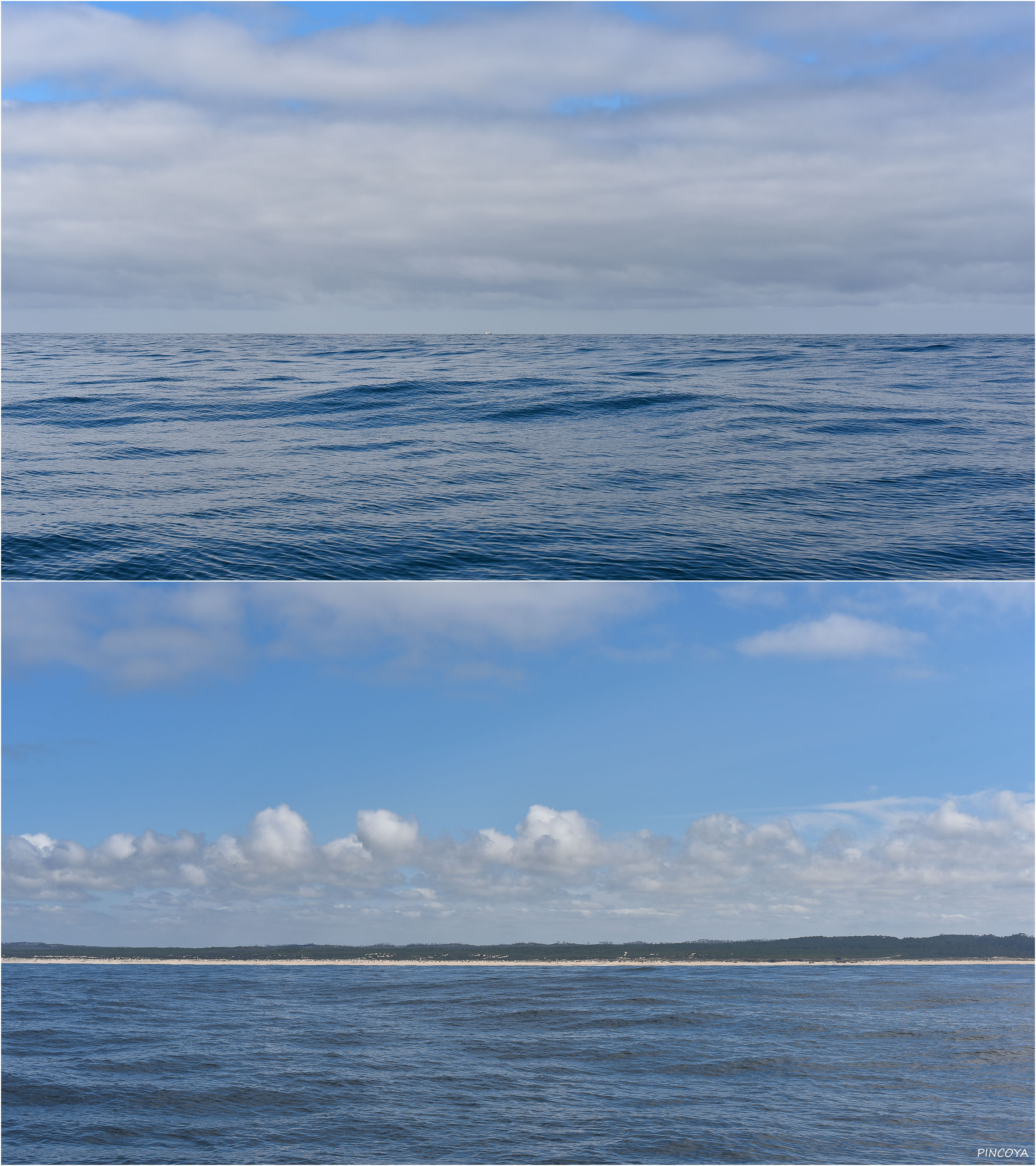 „Immer noch kein Segelwind, dafür ein blaues Intermezzo.“