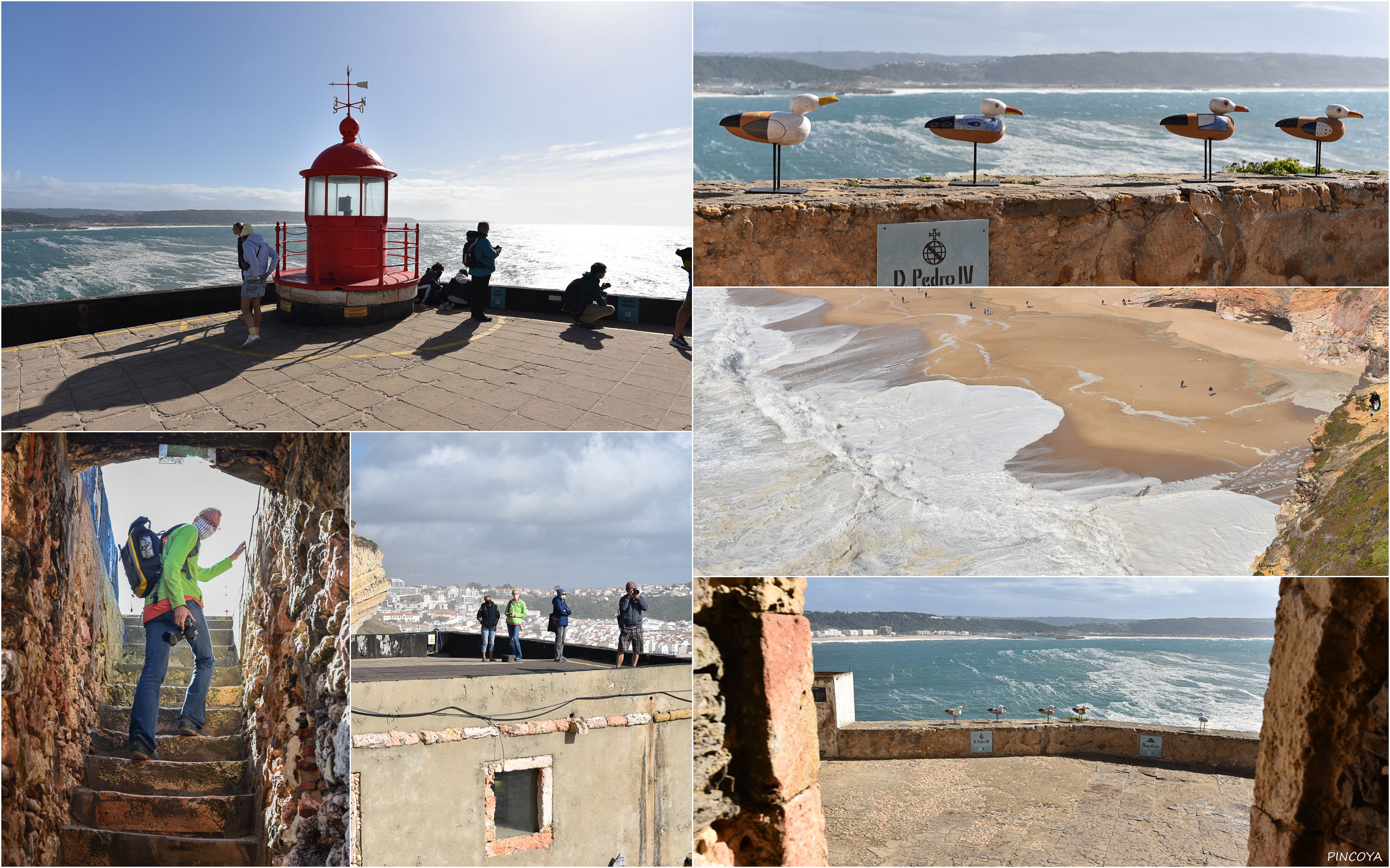 „Auf dem Leuchtturm von Nazaré“