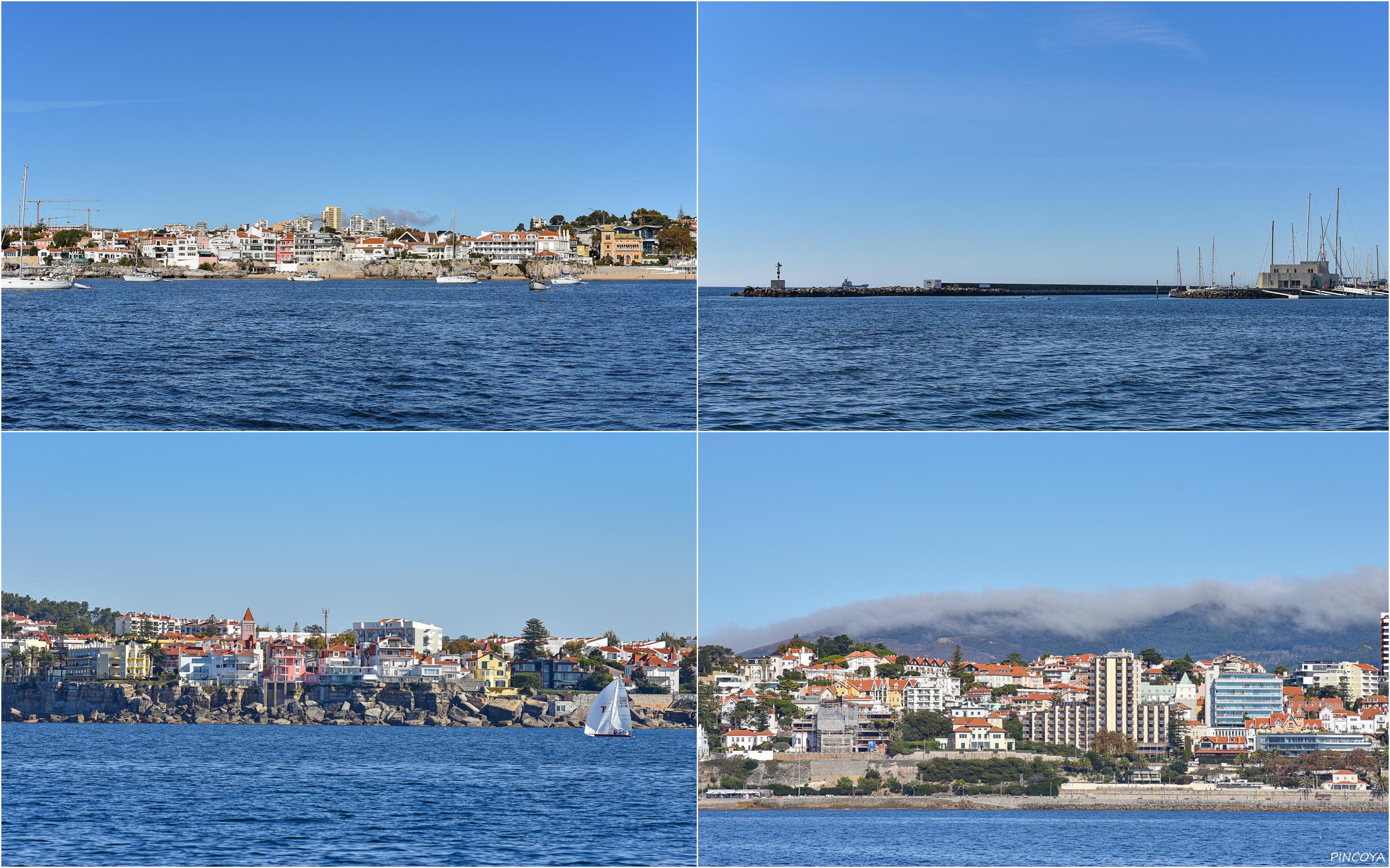 „Auf dem Weg in Richtung Lissabon, unten rechts sieht man, wie die Berge nördlich von Lissabon den Nebel aus dem Norden abhalten“