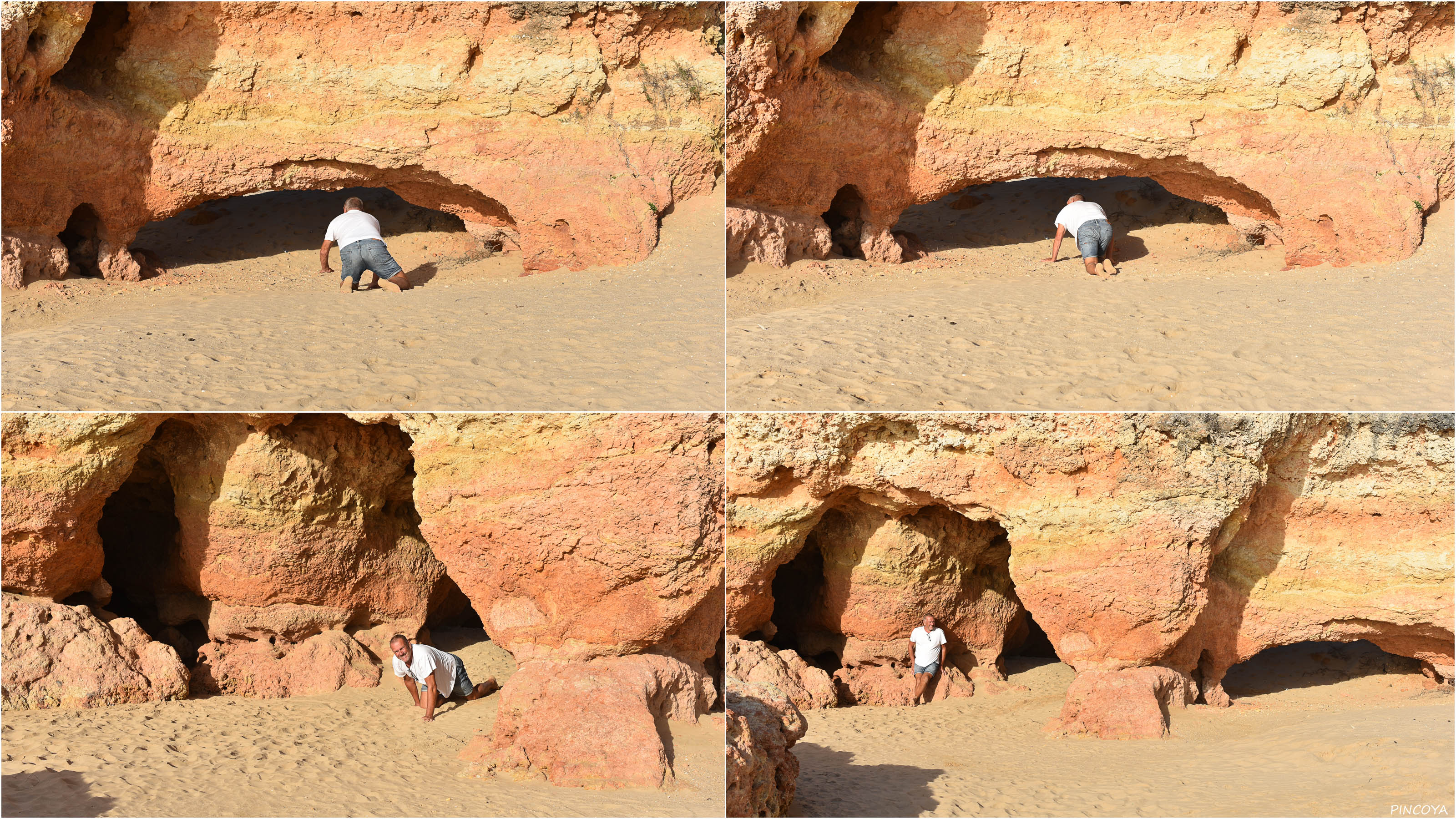 „Wie man sieht, kam der aufrechte Gang des Menschen erst nach der Höhle!“