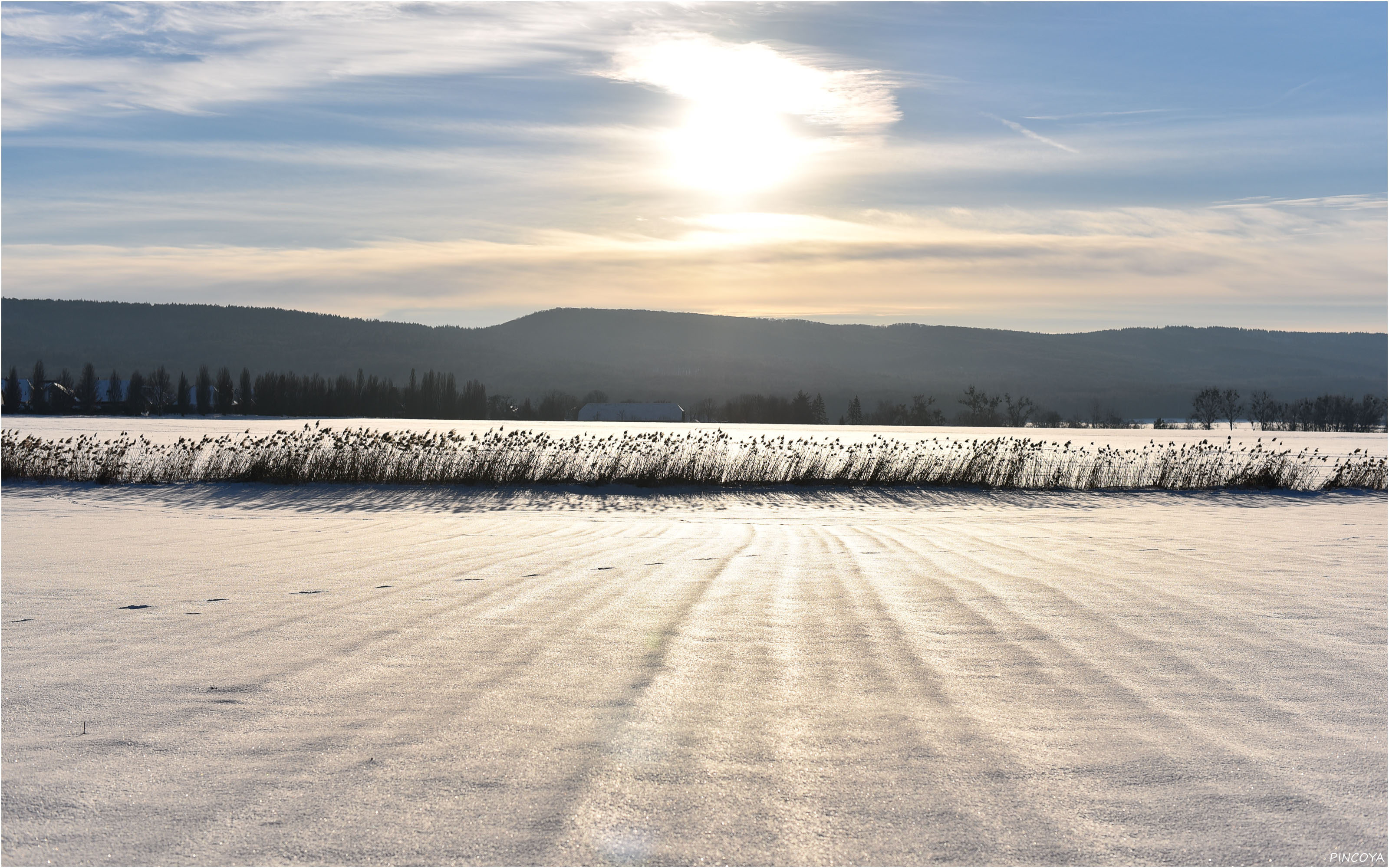 „Warme Abendsonne in der Kälte, minus 15°“