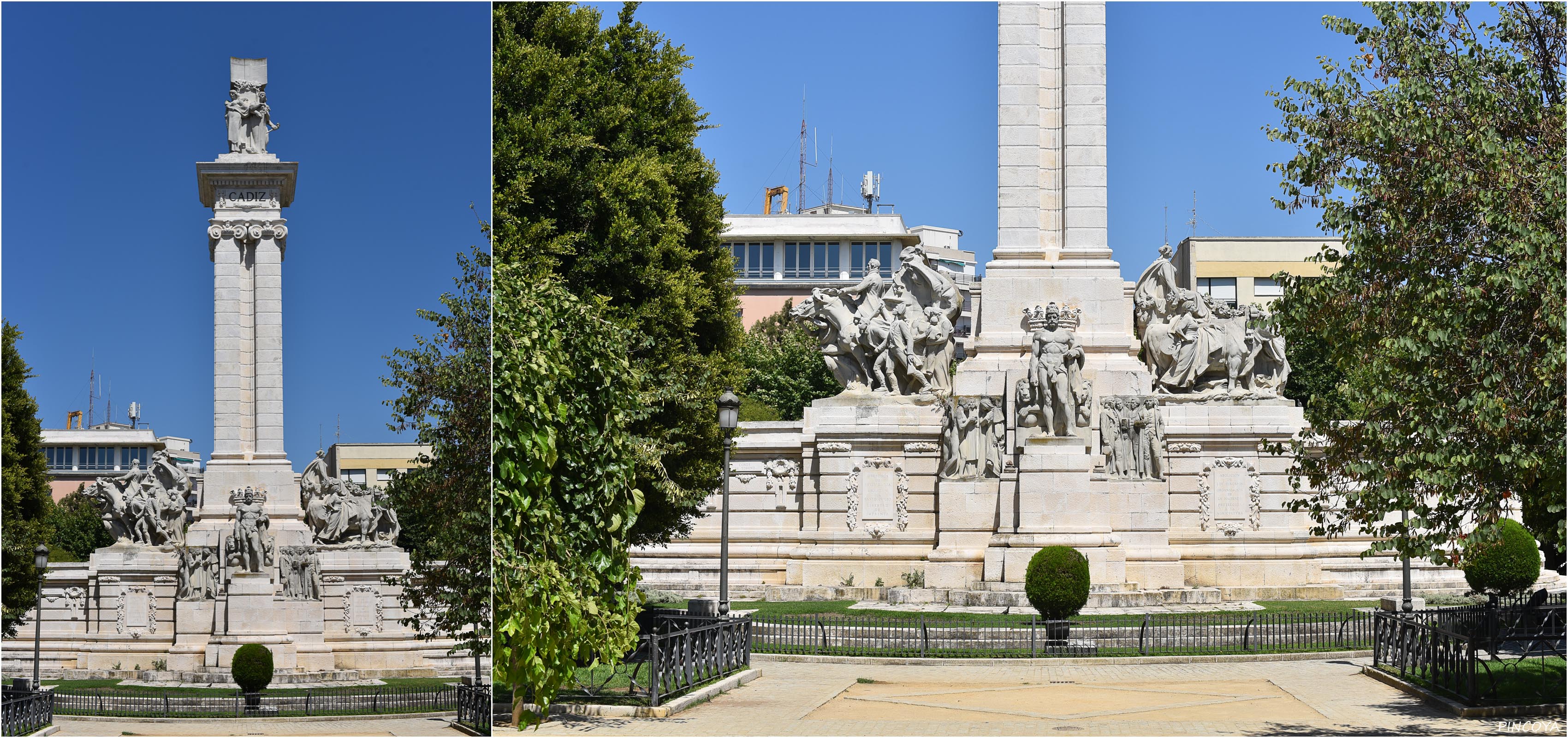 „Aber hier haben wir die offizielle Säule von Cádiz!!! Das Monumento a la Constitución de 1812“