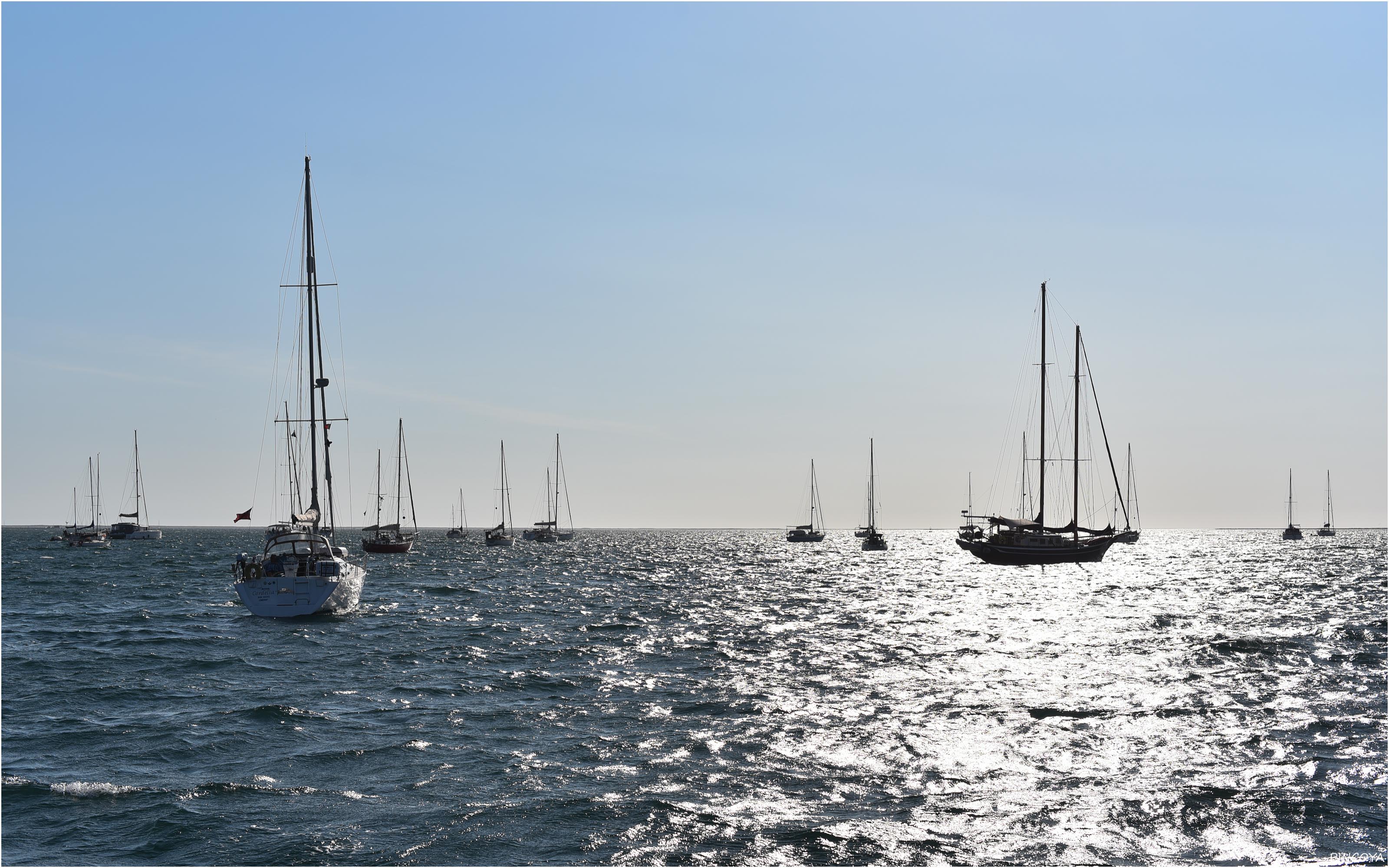 „Abendstimmung vor Anker.“