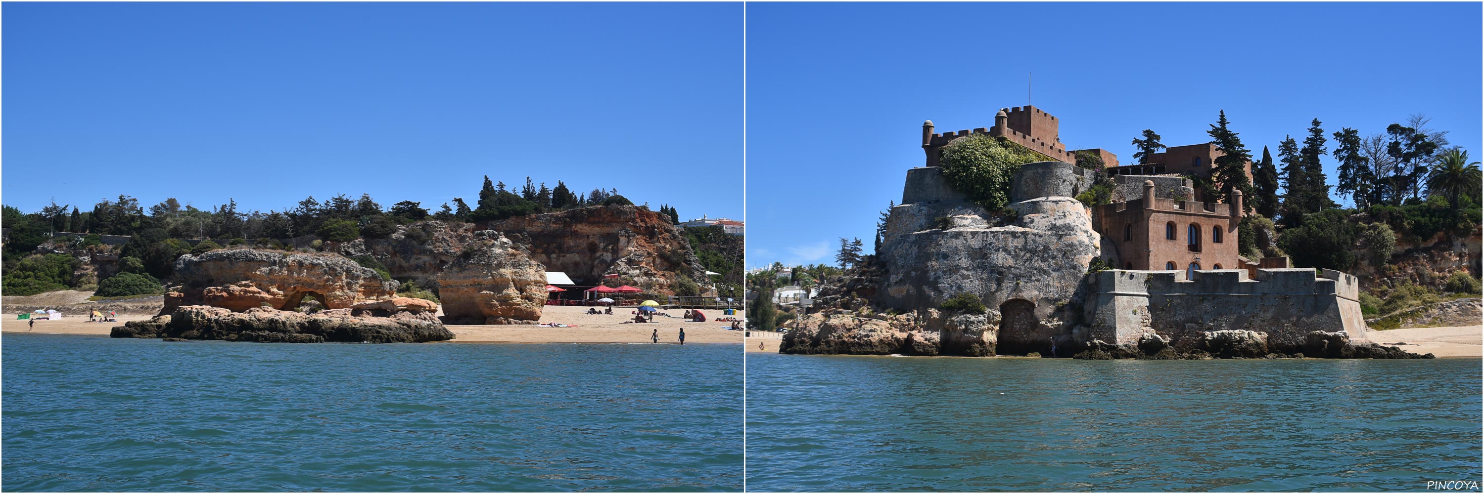 „Das Castelo de São João do Arade gegenüber der Marina Portimão.“