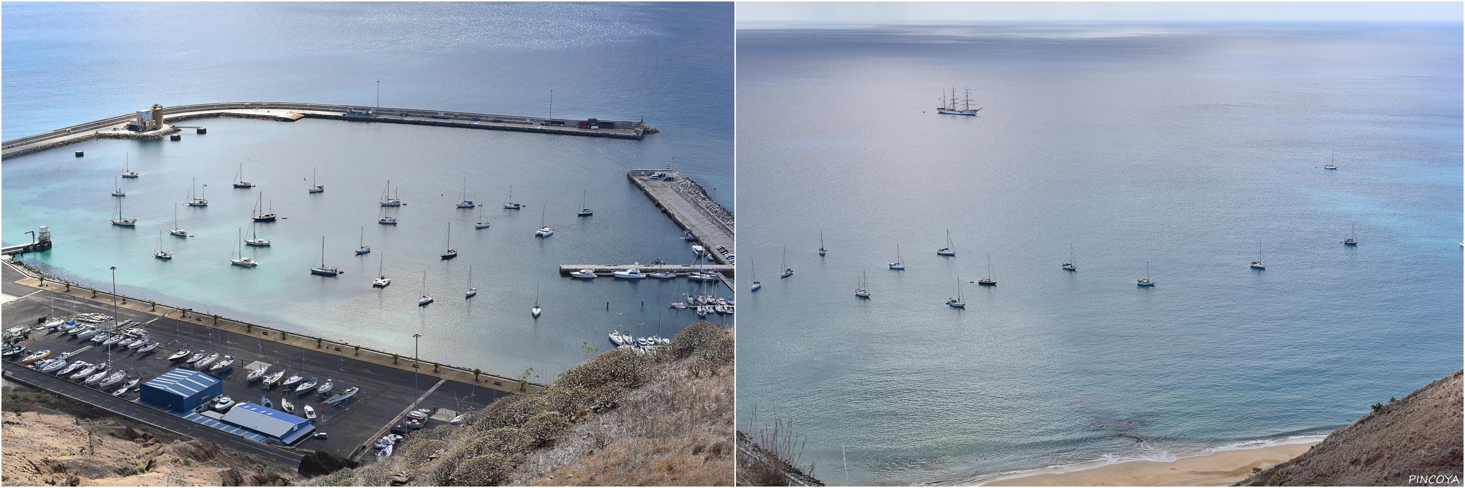 „Port do Porto Santo, rechts der Anchorage“