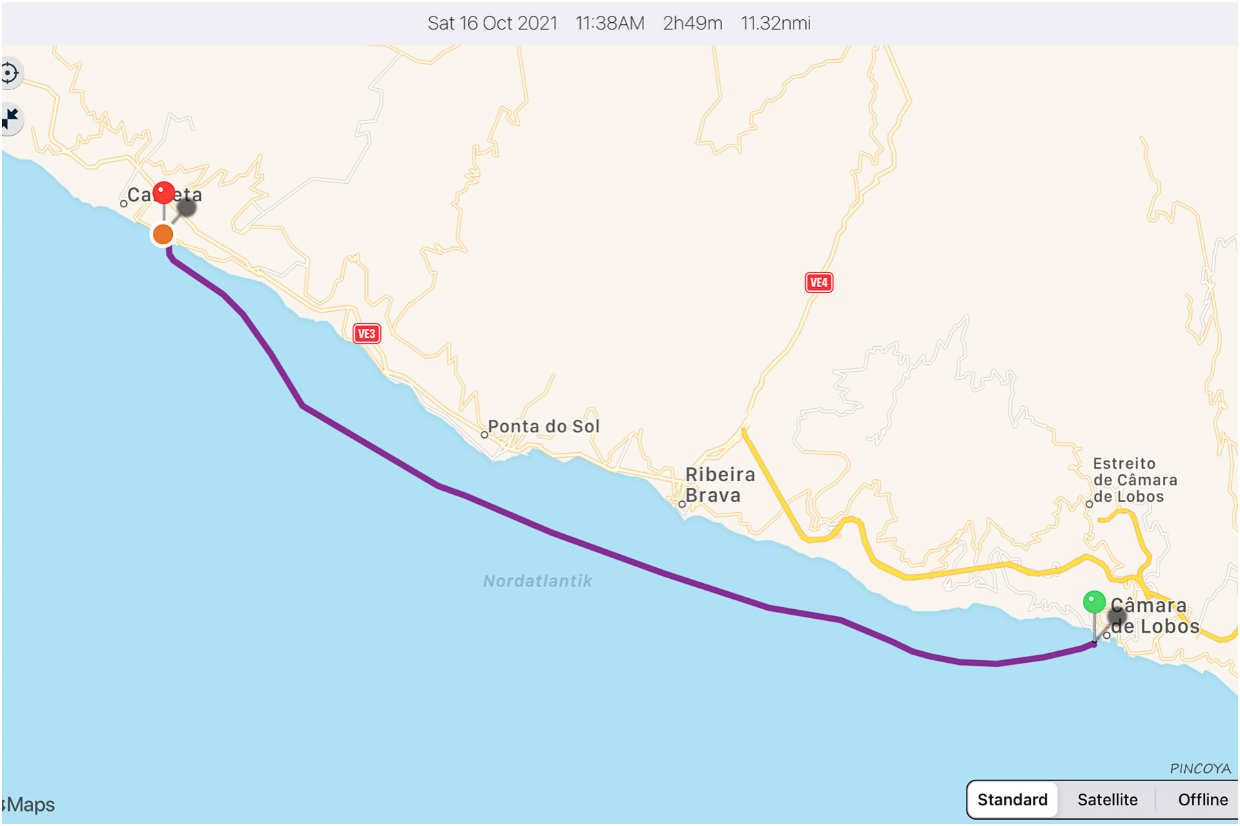 „von Câmara de Lobos -> Calheta“