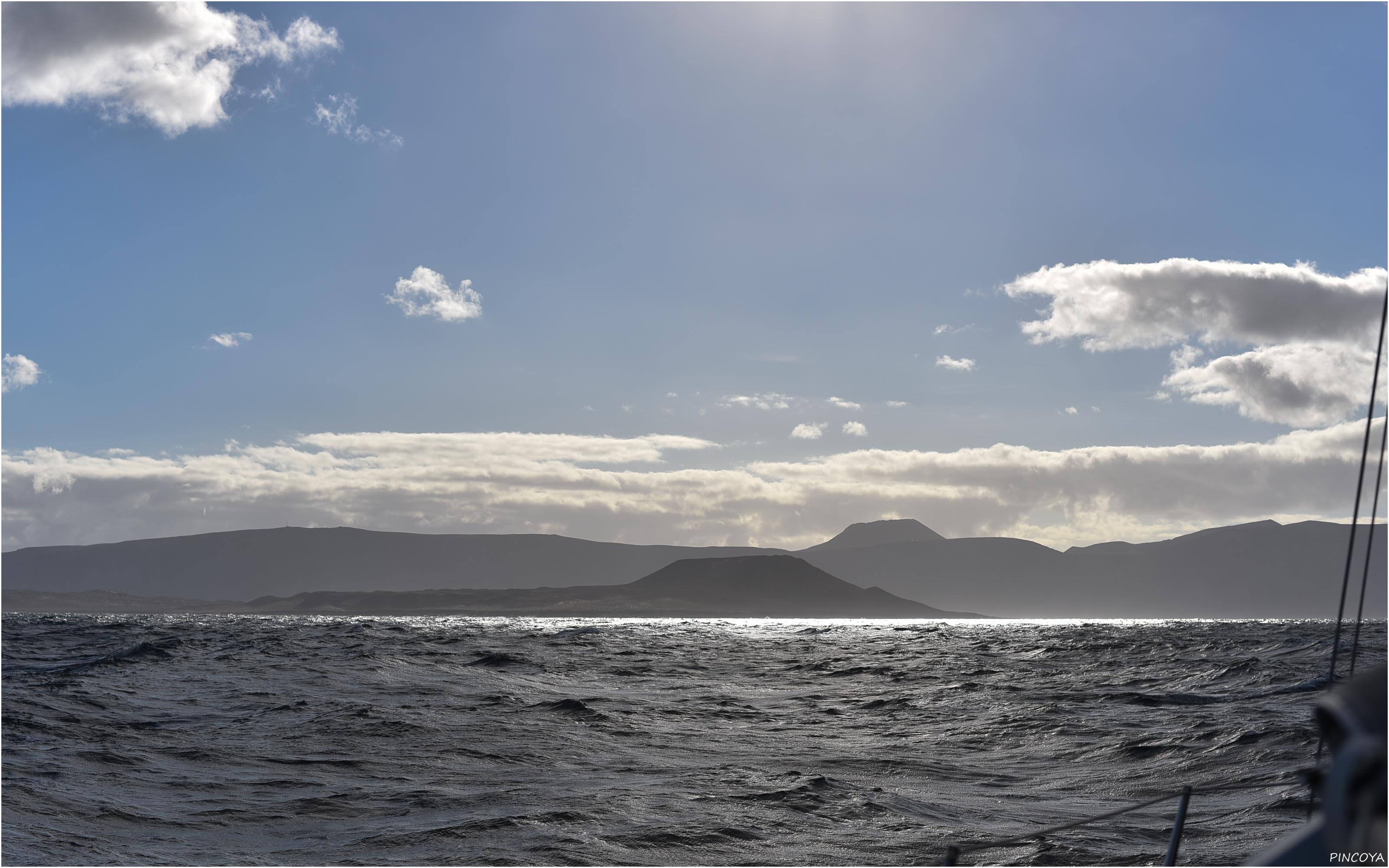 „Die Einfahrt zwischen der Isla de la Graciosa und Lanzarote.“