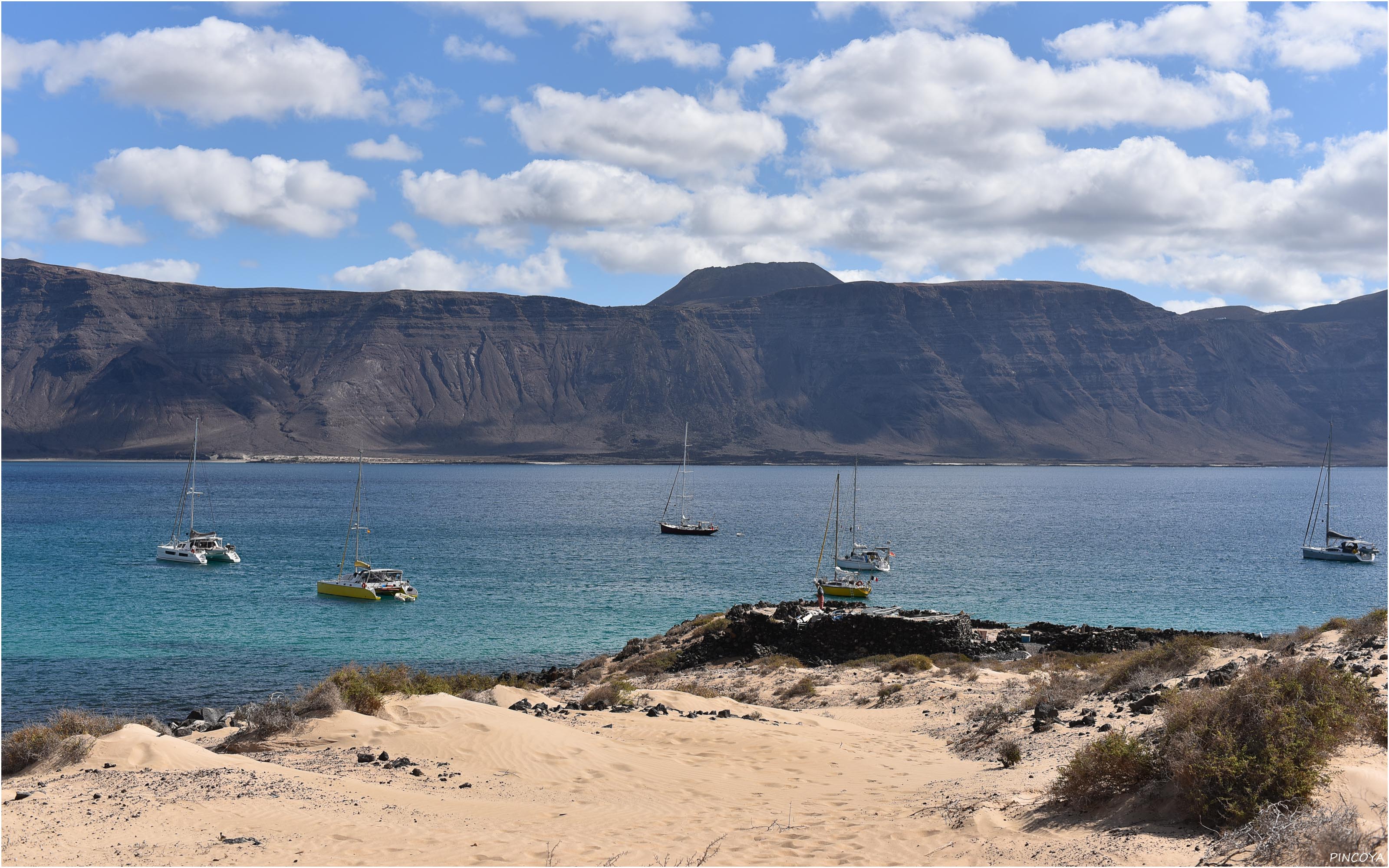 „Der Playa Francesa, die Ankerbucht der Isla de la Graciosa“