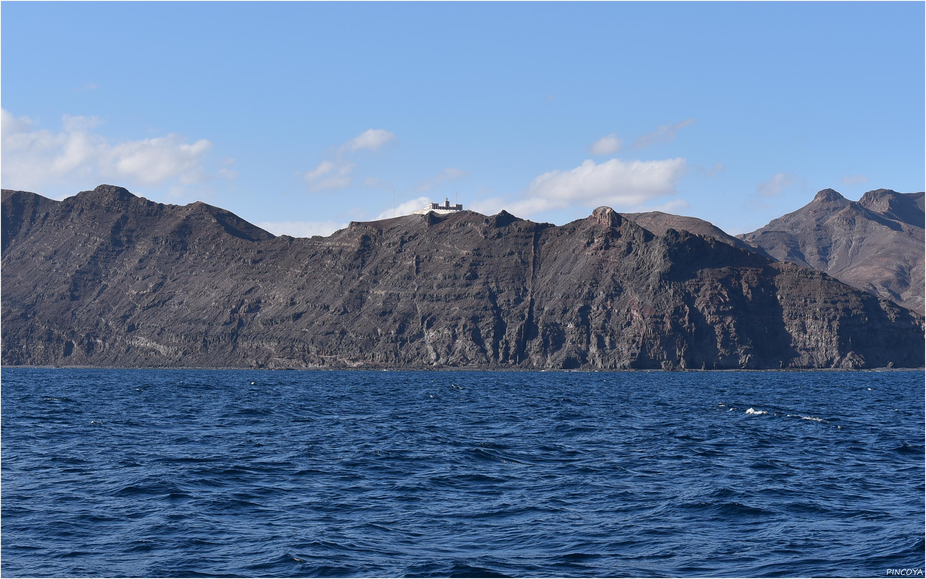 „Der Faro de la Entallada. Hier geht's nach rechts in Richtung Gran Tarajal.“