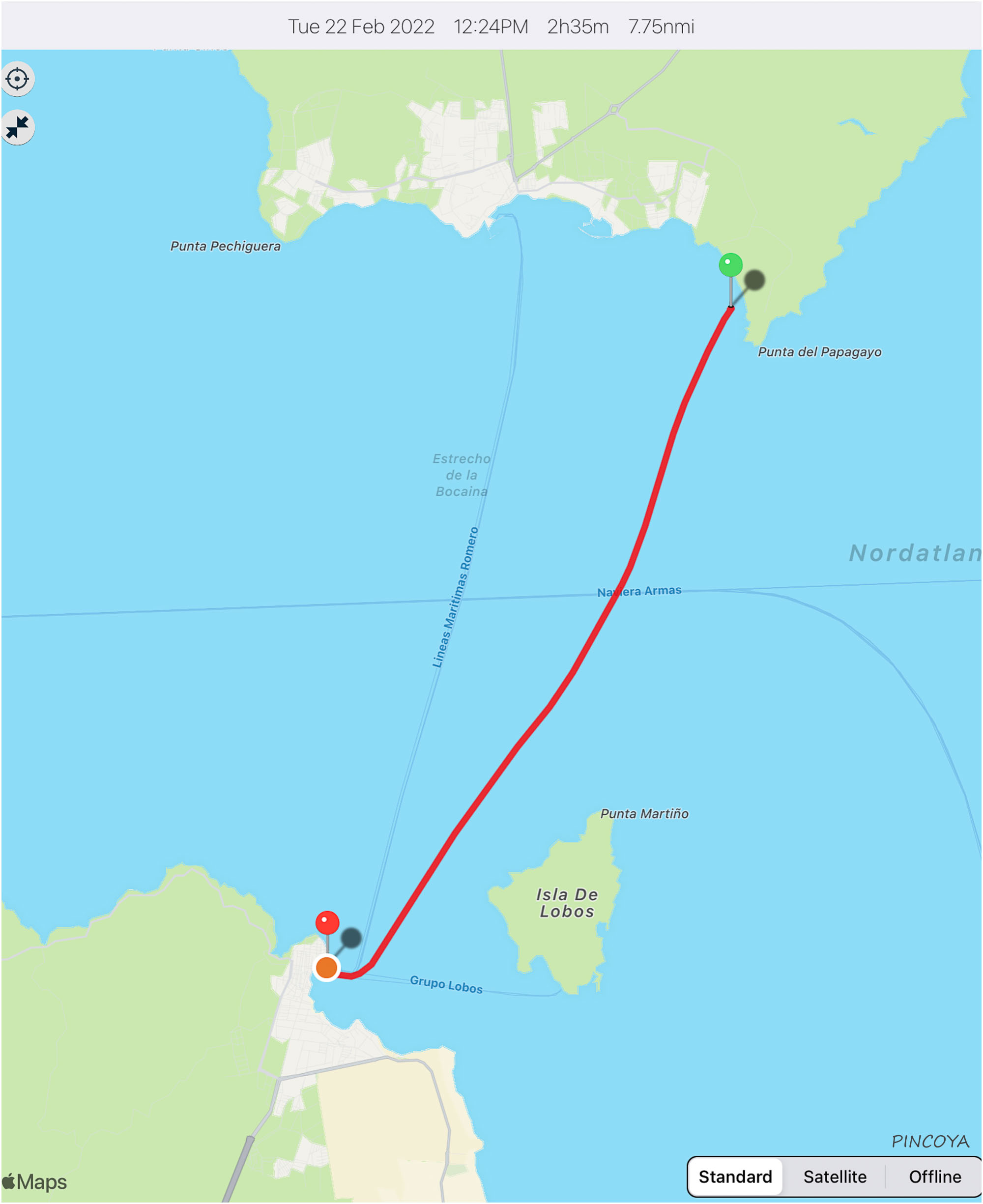 „von Papagayo [A] -> nach Corralejo“