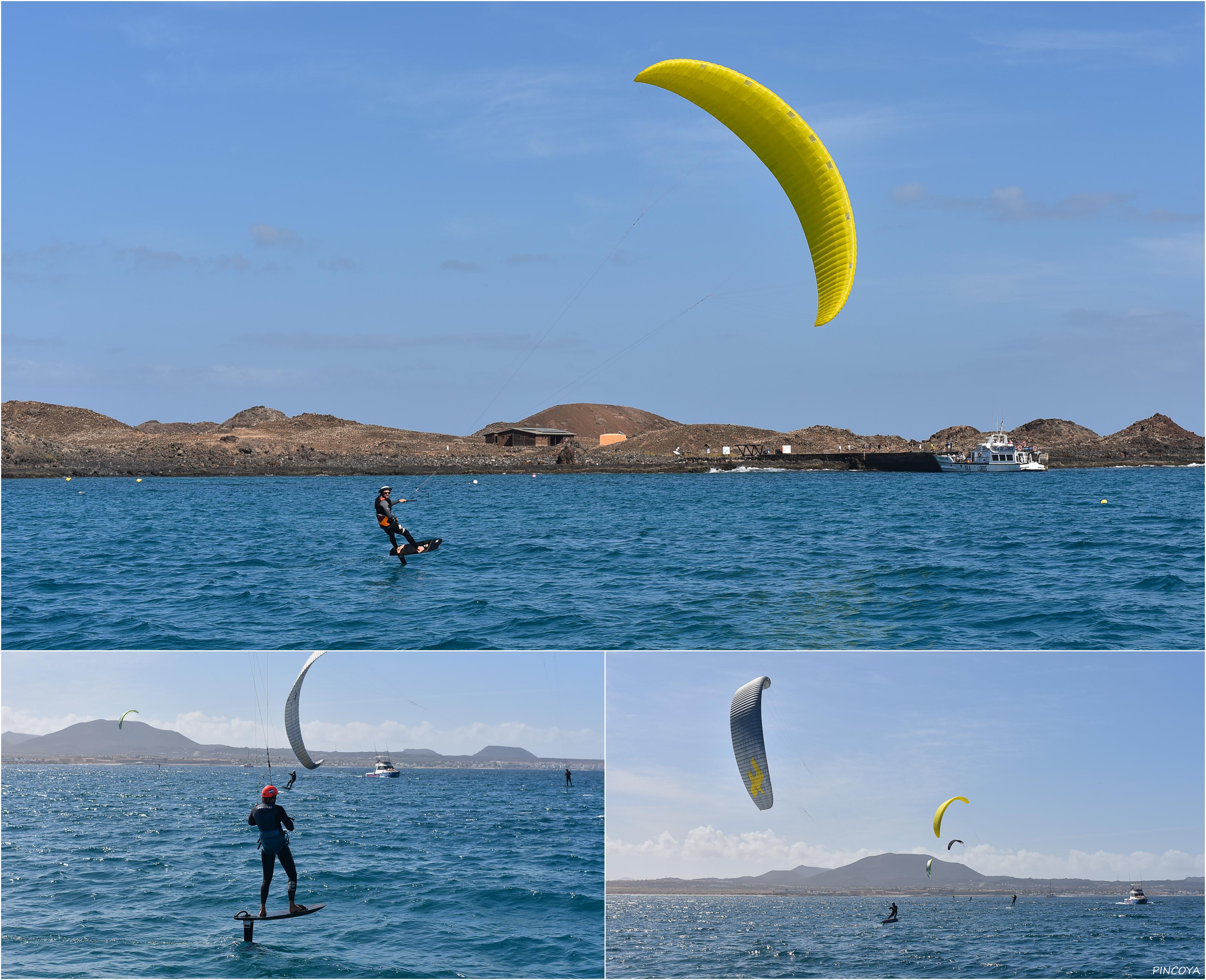 „Coole Kiter vor der Isla de Lobos“
