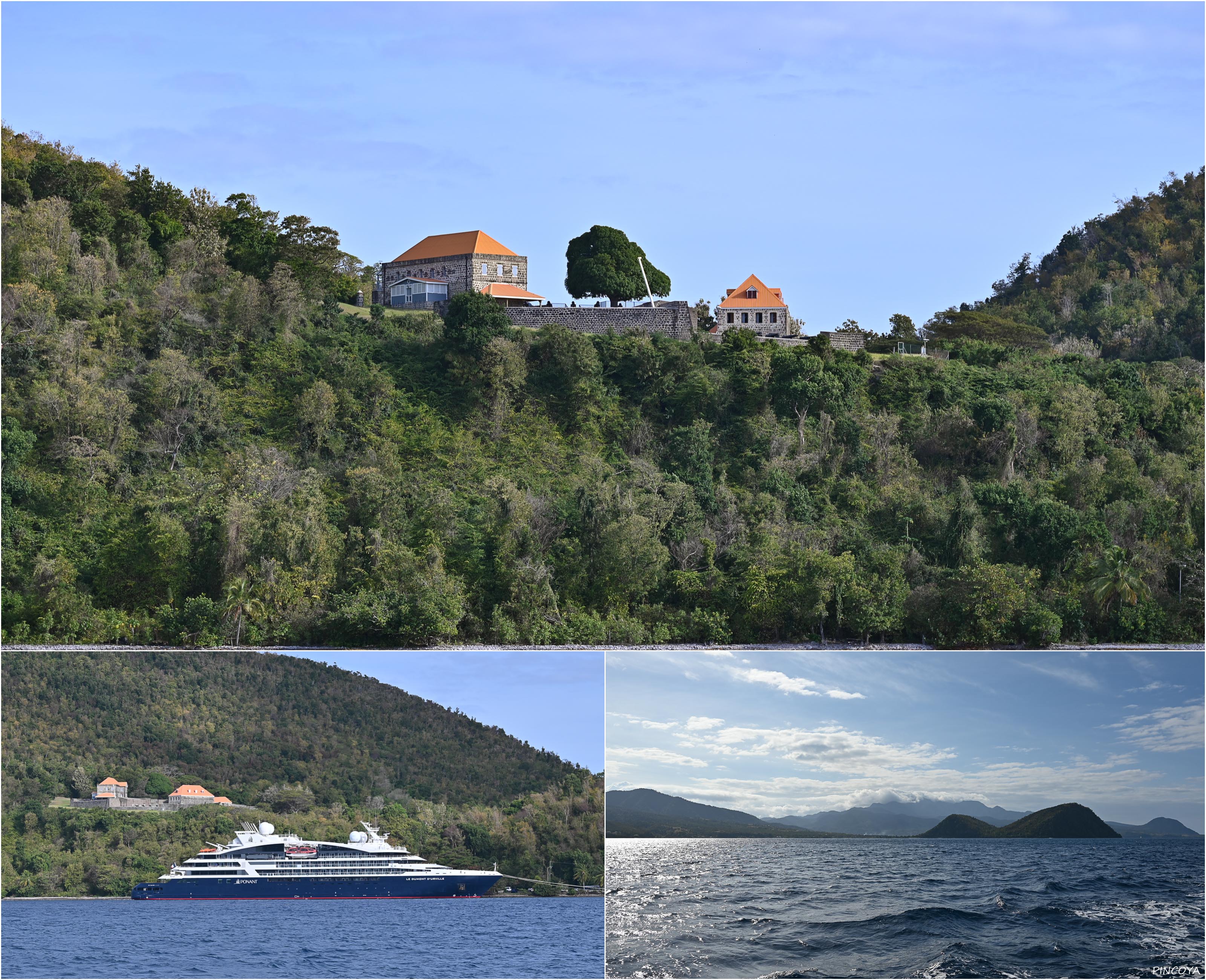 „noch in der Bucht von Portsmouth, Dominica“