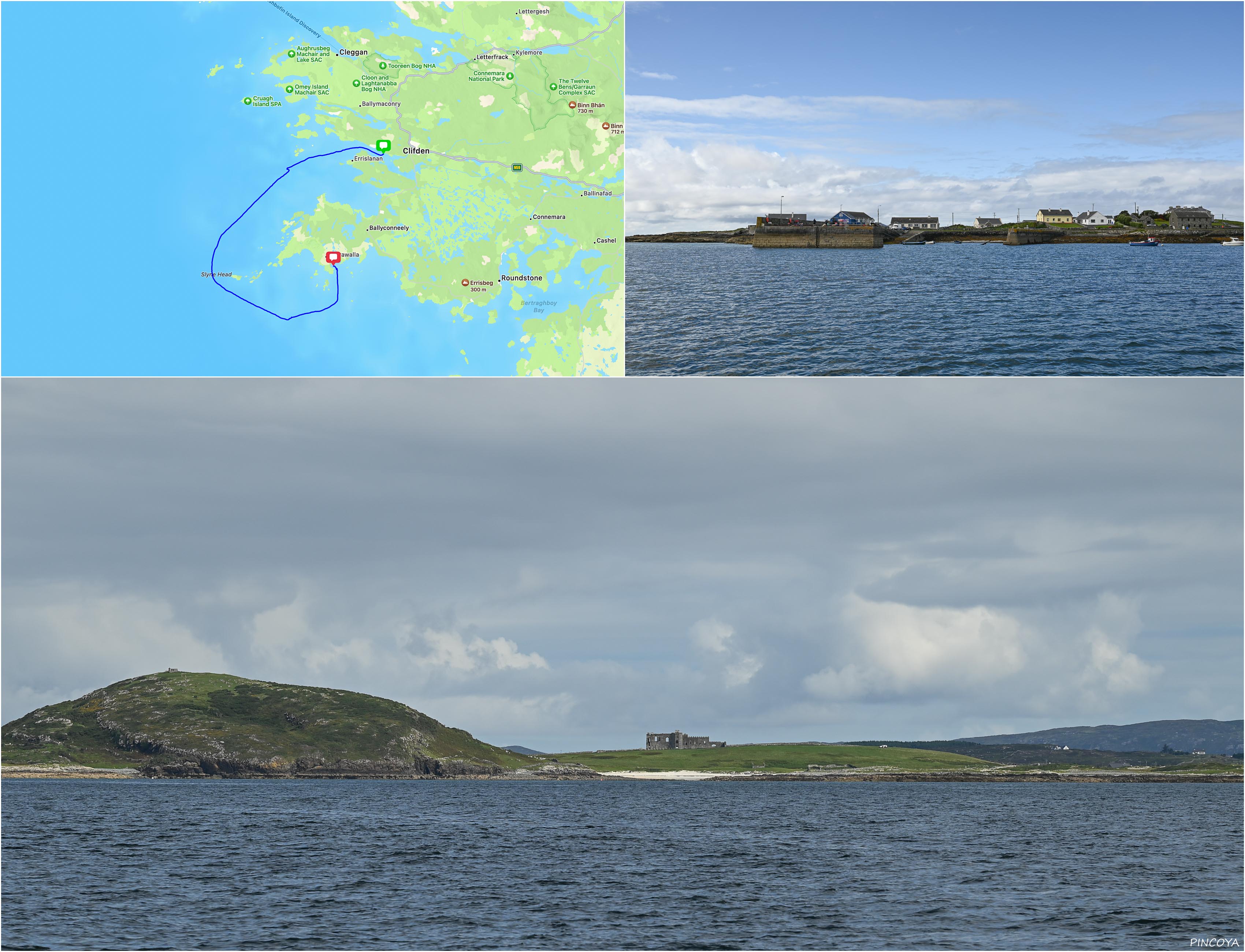 „von der Bunowen Bay -> in die Clifden Bay“