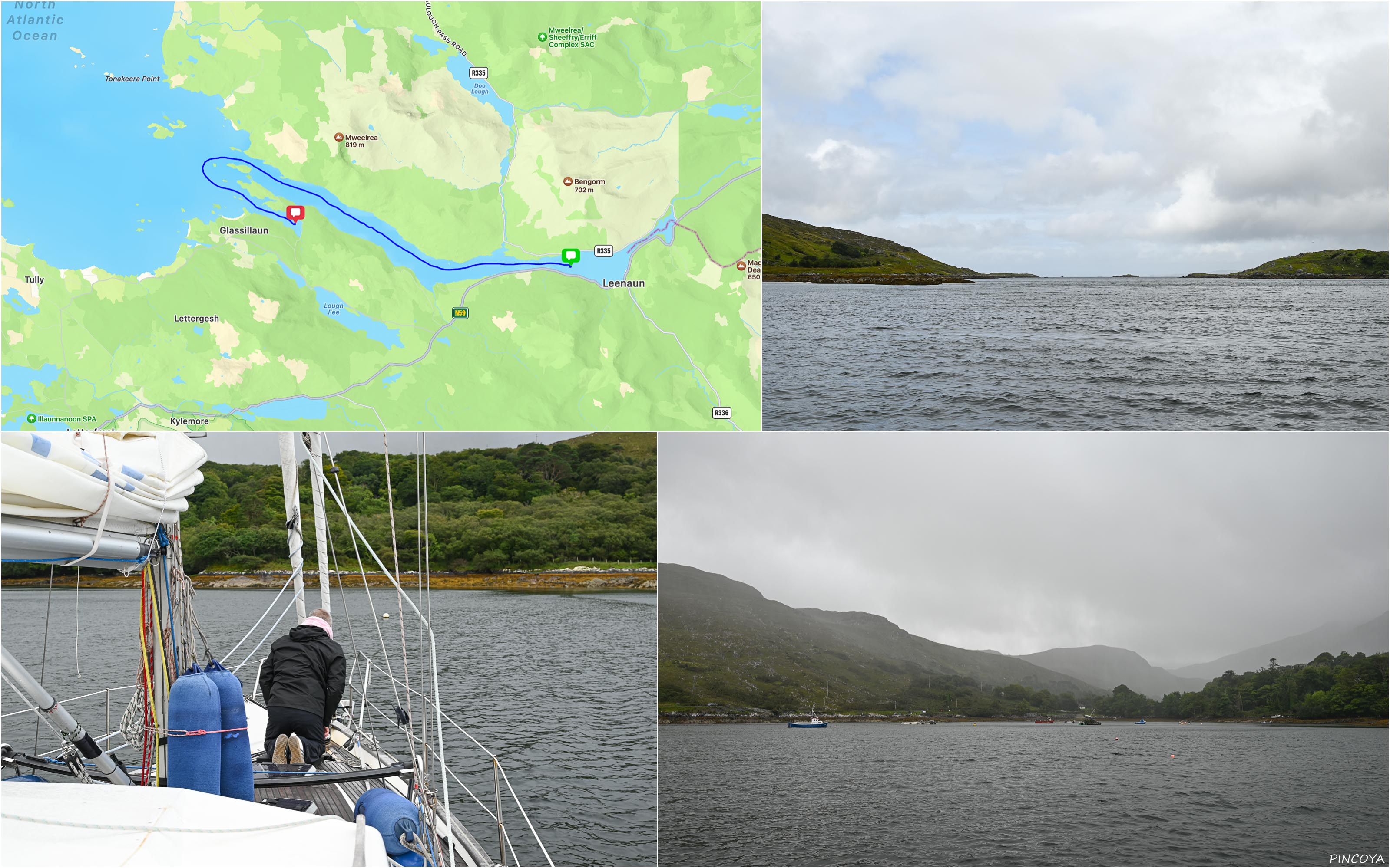 „aus der Little Killary Bay -> in den Fjord Killary Harbour“