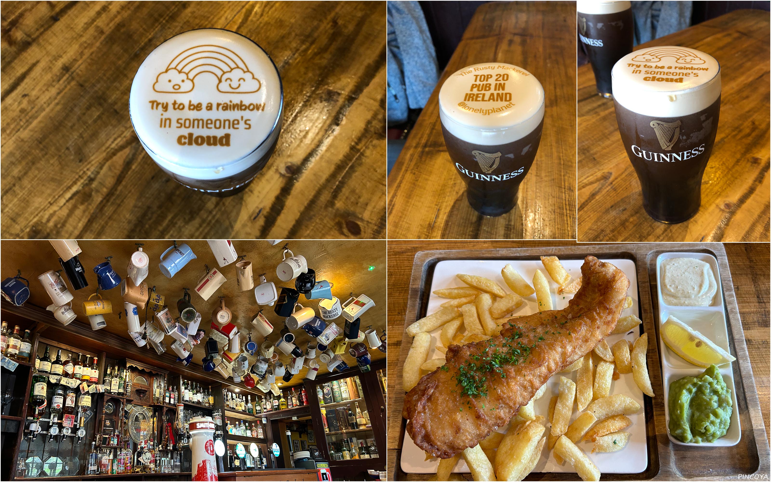 „The catch of the day and a Guinness with branding“