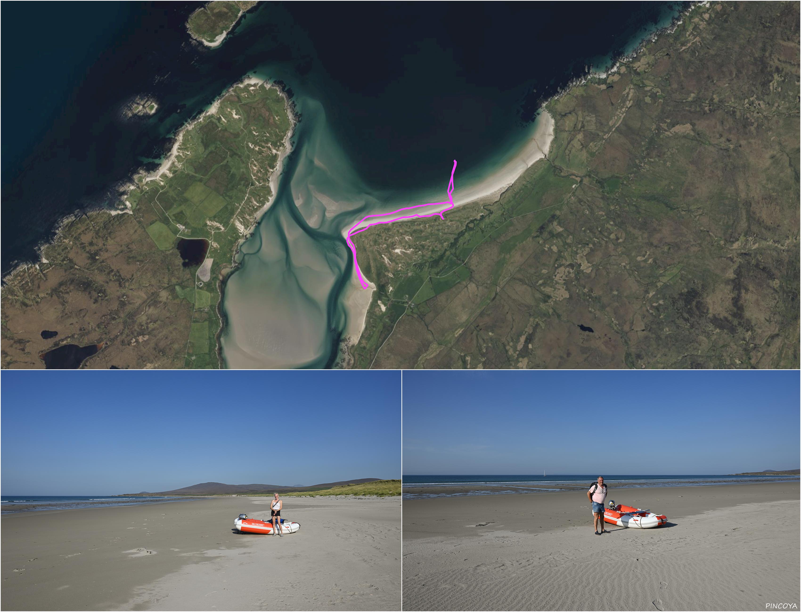 „Spaziergang am Strand der unaussprechlichen Bucht.“