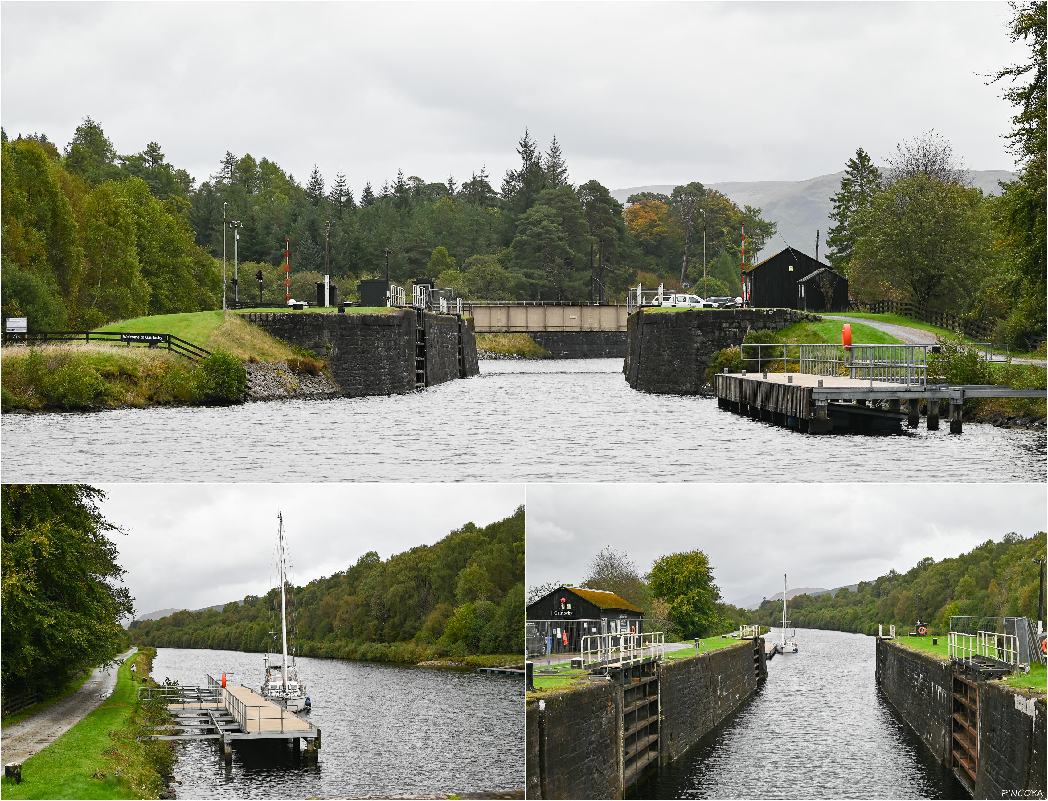 „Wir müssen warten, am Gairlochy Lock wird noch geschraubt.“