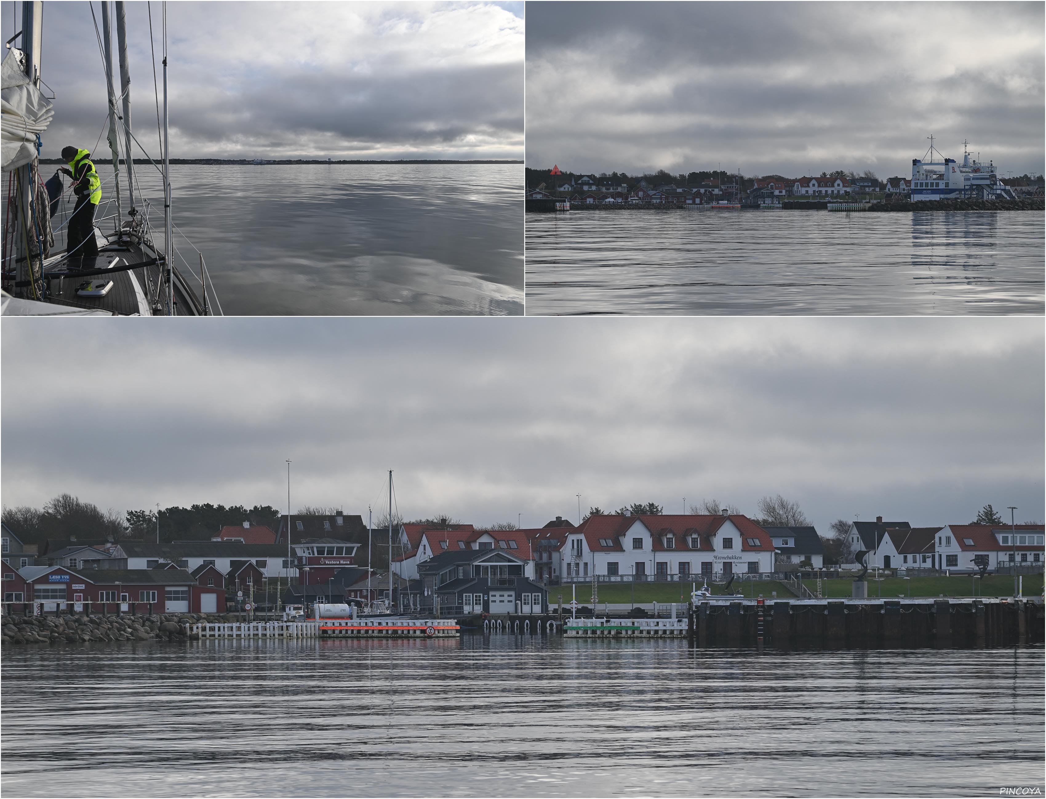 „Anfahrt auf Vesterø Havn“