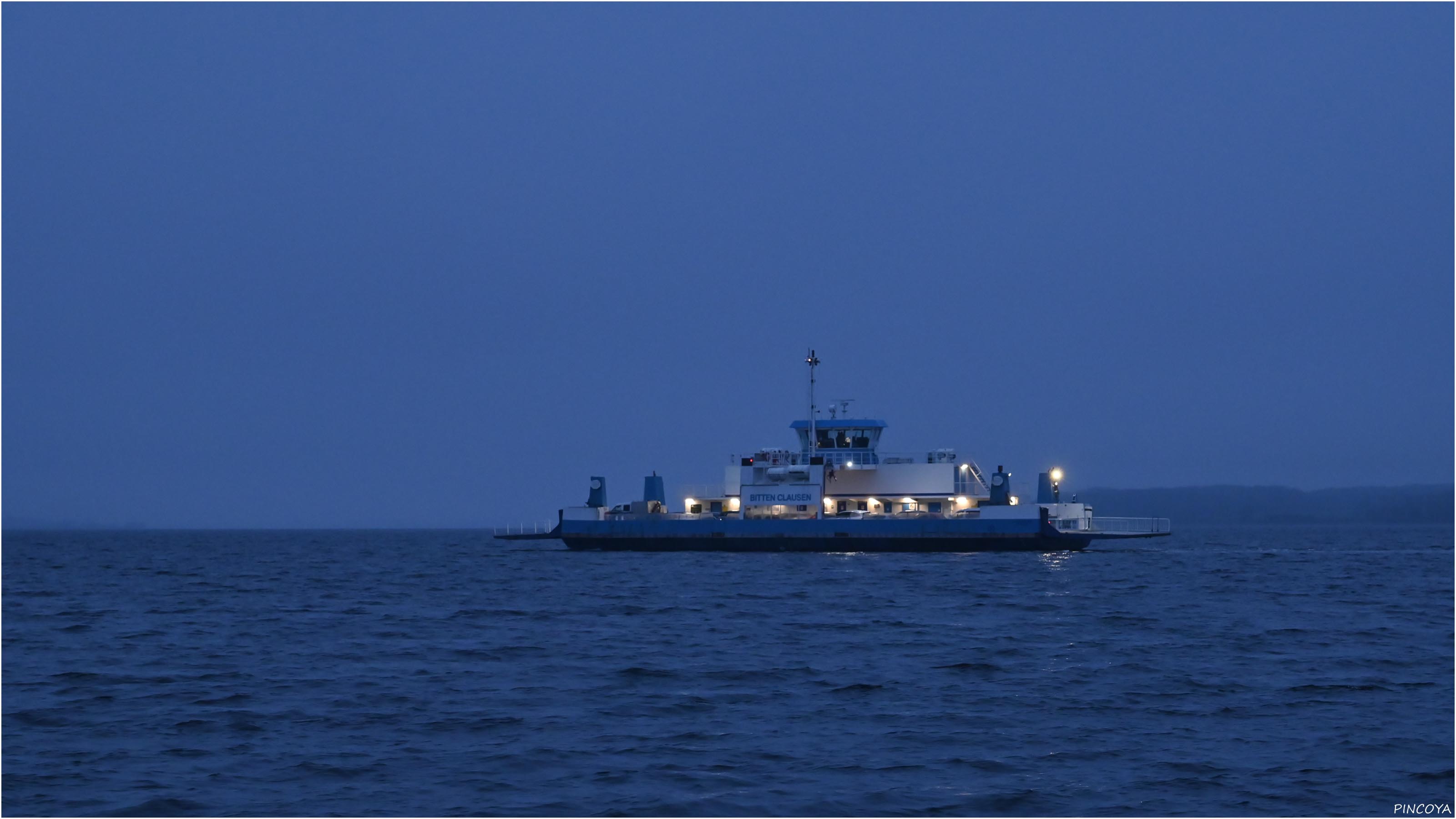 „Die Fähre »Bitten Clausen« im Als Fjord.“