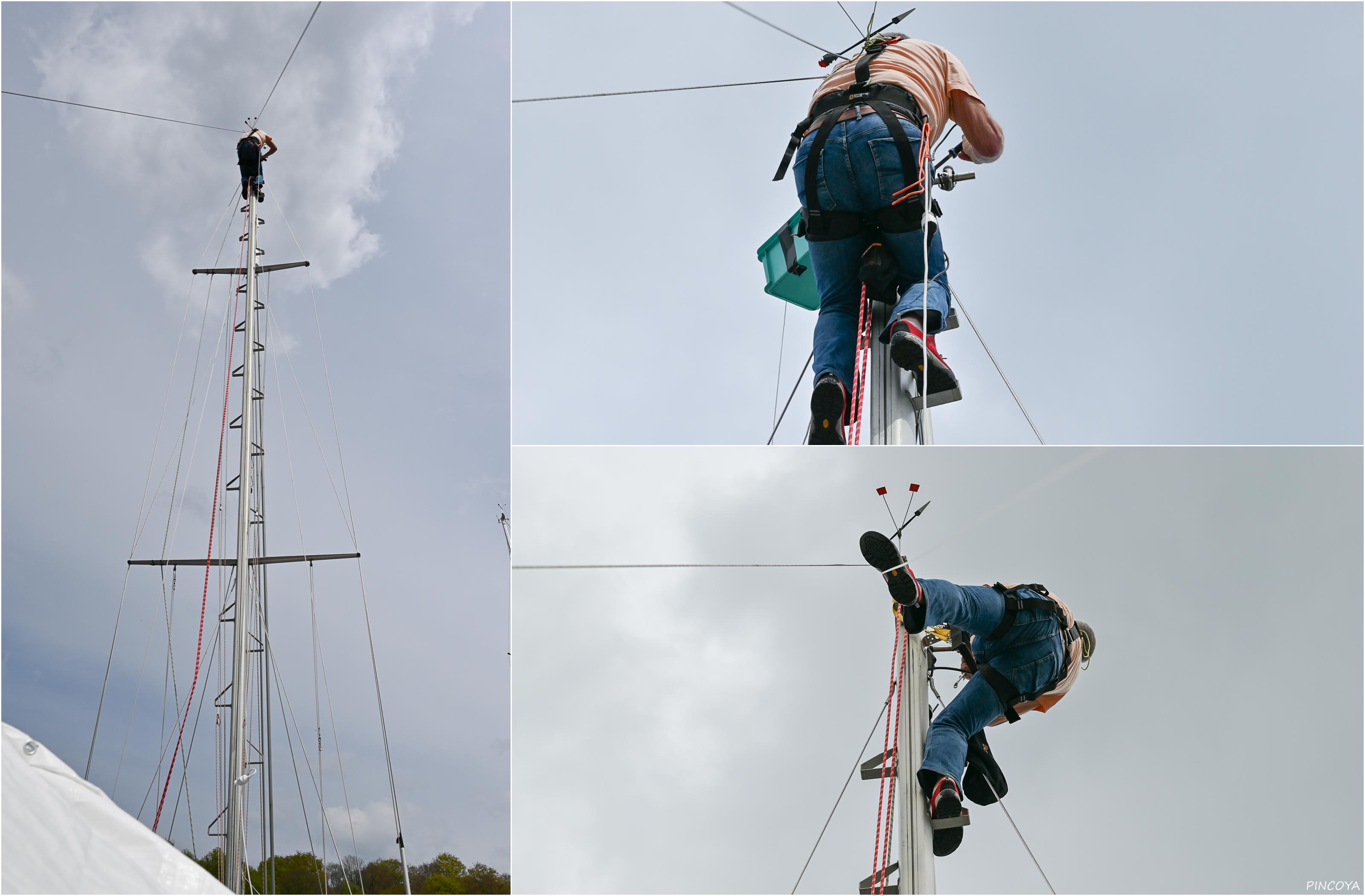 „Löten im Mast. Auch mal was Neues.“