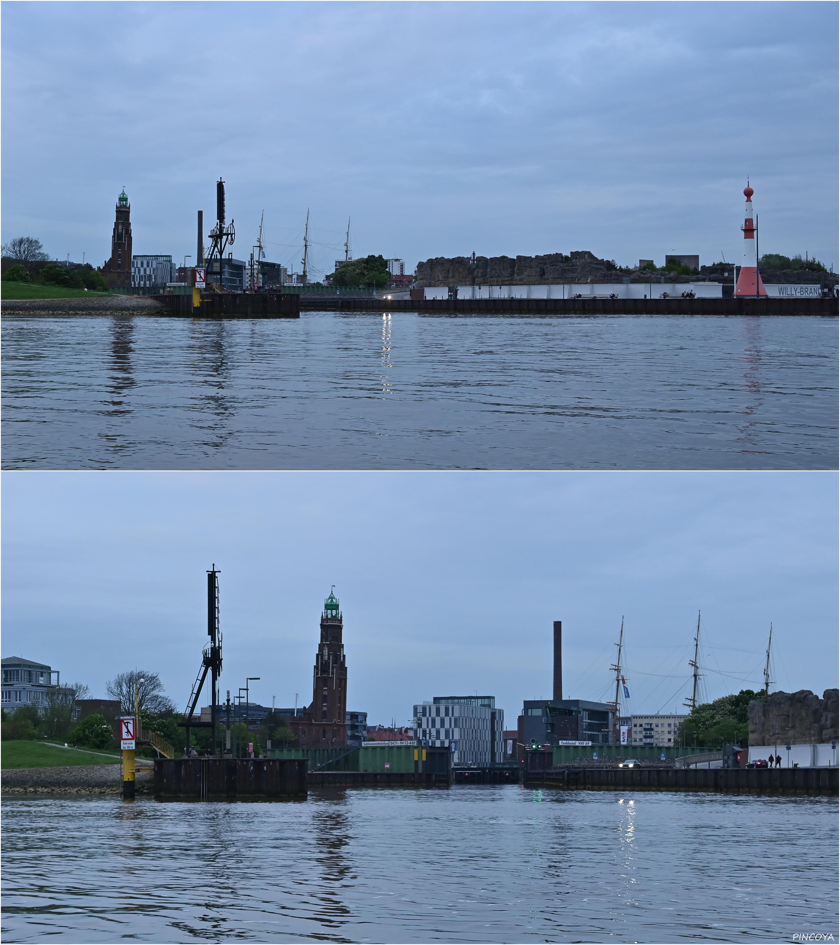 „Die Schleuse Neuer Hafen.“