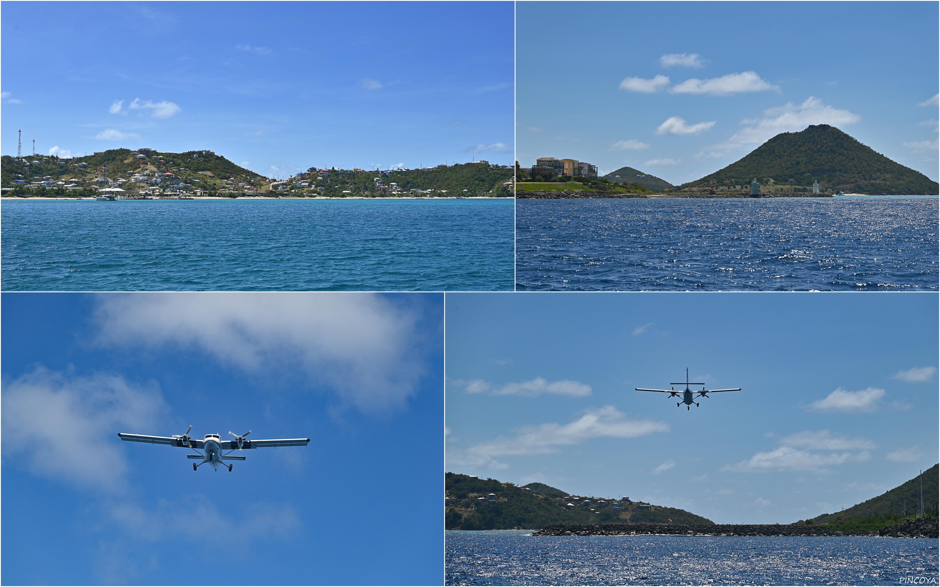 „Im Anflug auf Canouan, als wir gerade den Abflug machen.“